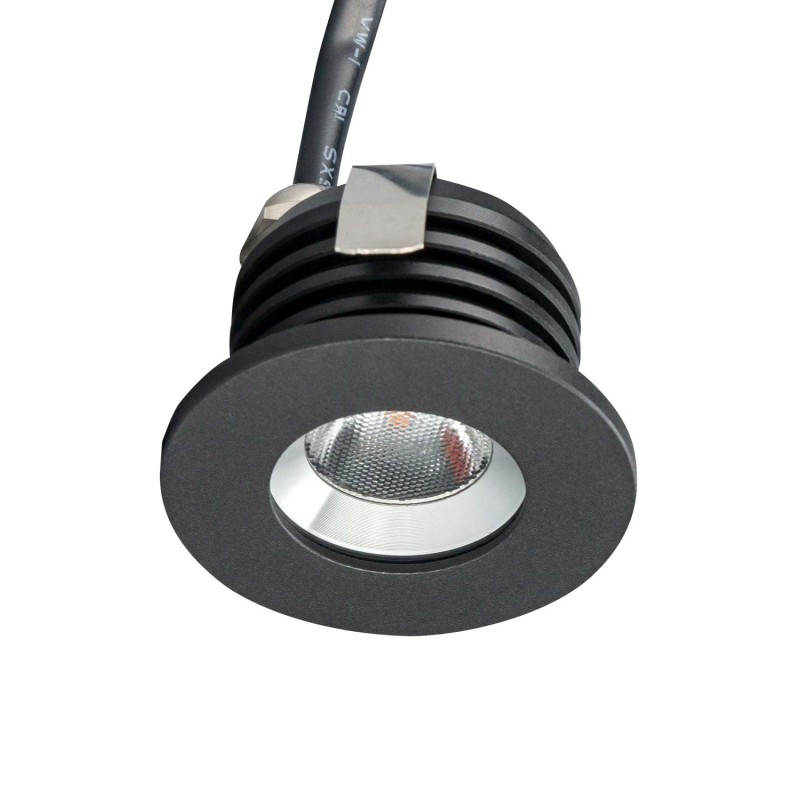 Spot encastrable LED mini 1W puce OSRAM 110Lm 15º Noir