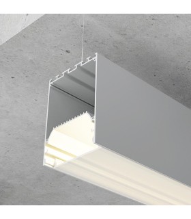 Profilo in alluminio per LED lineare 75x50mm - 2 Metri
