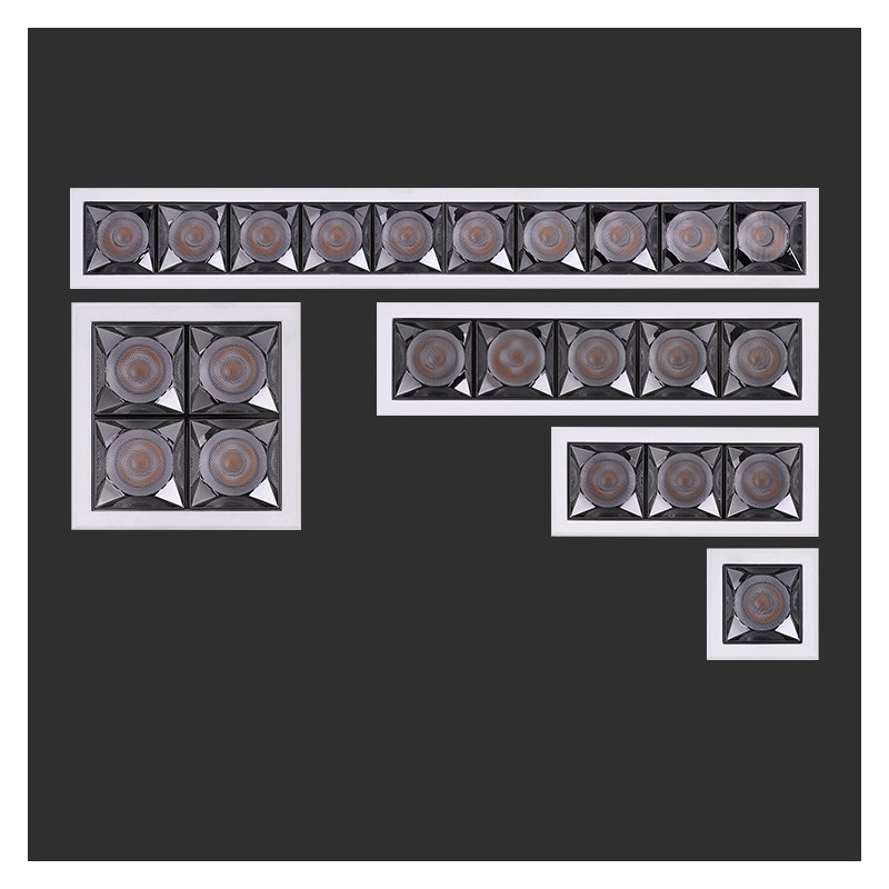 Spot encastré LED mini 10W puce OSRAM 15º UGR17 800Lm