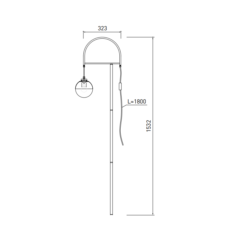 Lampada da terra ABIES E27