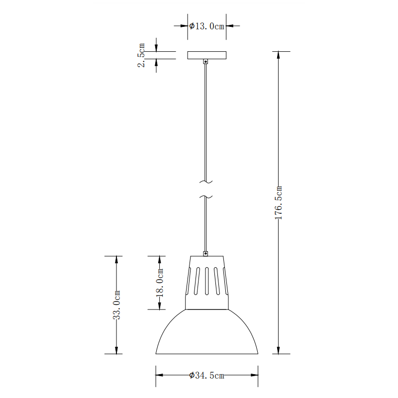 Suspension ARTEMIA E27 anthracite
