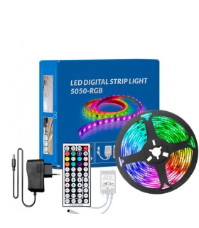 Kit Tira LED 12V RGB 5 metros SMD5050