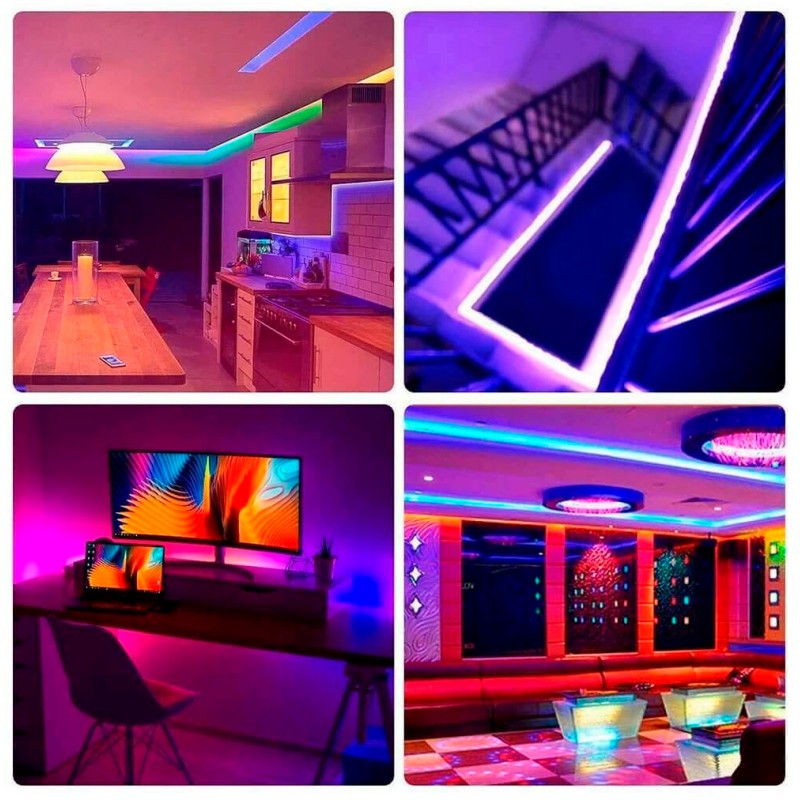 Kit Tira LED 12V RGB 5 metros SMD5050