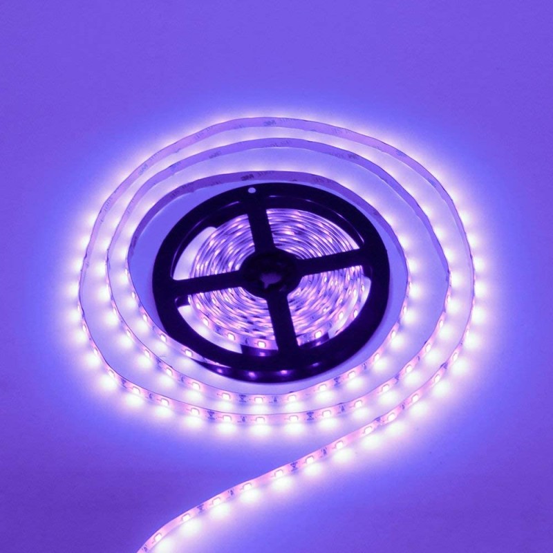 Ruban LED 12V 14.4W UV violet SMD5050 5 mètres