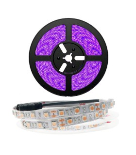 Ruban LED 12V 14.4W UV violet SMD5050 5 mètres