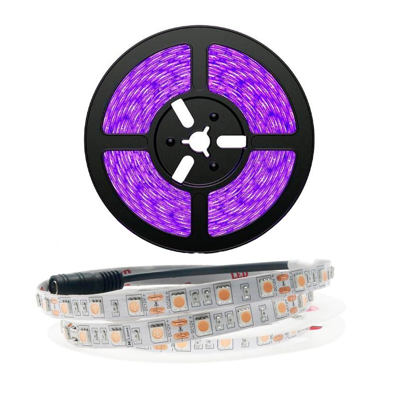 Striscia LED 12V 14.4W UV viola SMD5050 5 metri