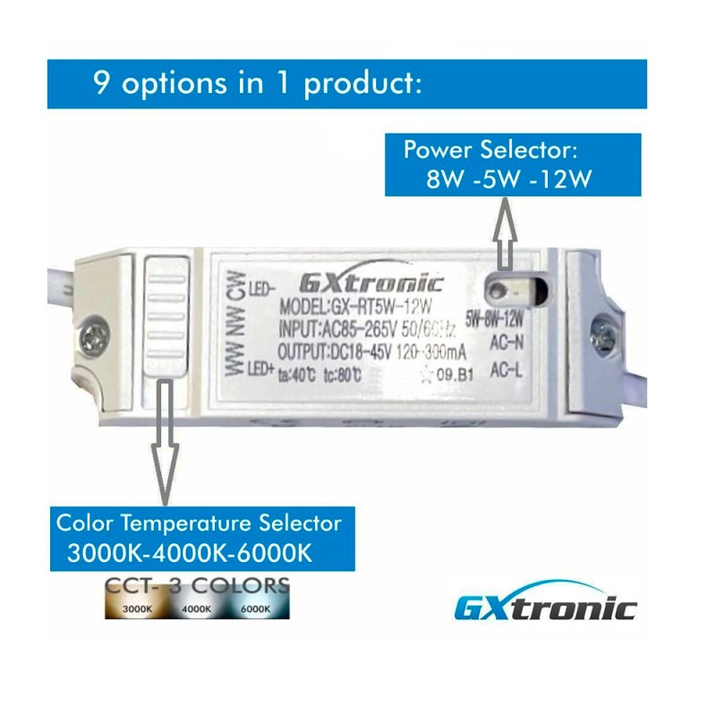 Aplique de techo LED 5W-8W-12W CCT CRI+93 UGR13 Chip Bridgelux 1200Lm