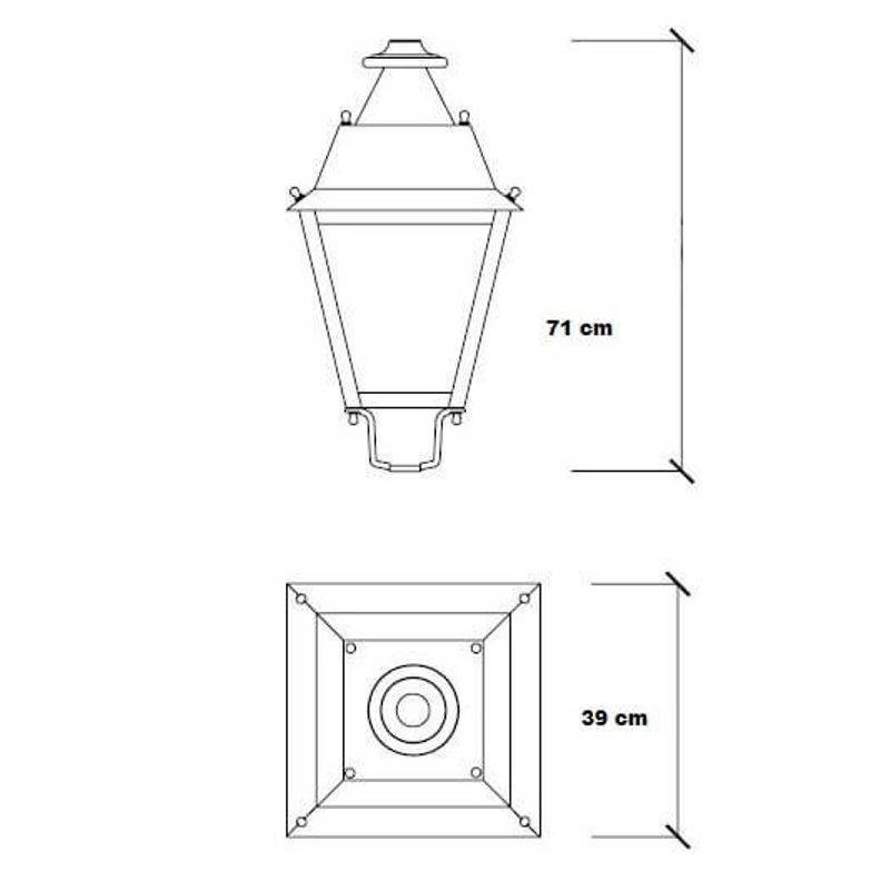 Farola LED VILLA 40W Chip Bridgelux 5400Lm