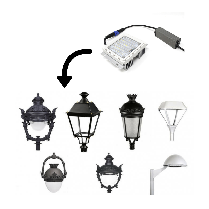 Farola LED VILLA 40W Chip Bridgelux 5400Lm