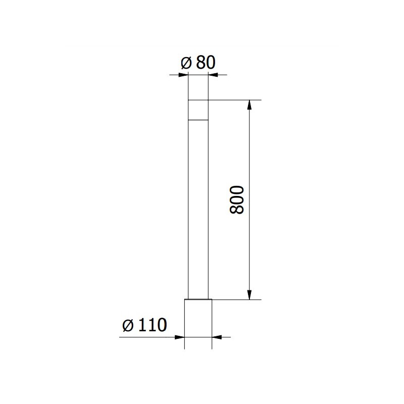 Borne lumineuse LARGO 80 E27 pour chemins