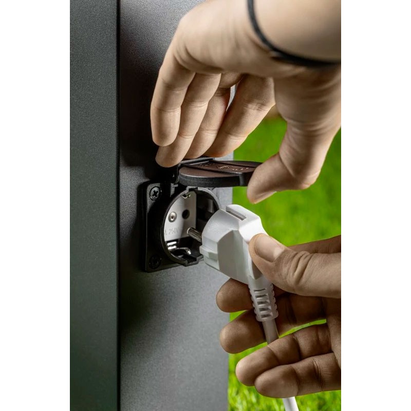 Borne lumineuse LARGO 50 E27 pour chemins avec prise