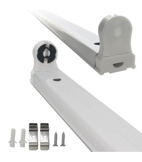 Regleta soporte portatubos para tubo LED 120cm