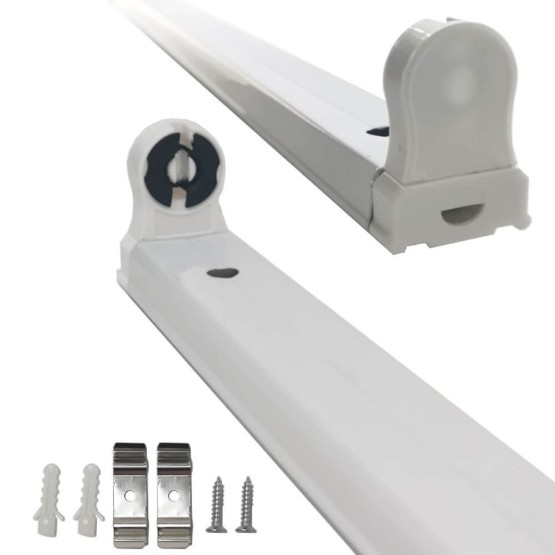 Regleta soporte portatubos para tubo LED 60cm