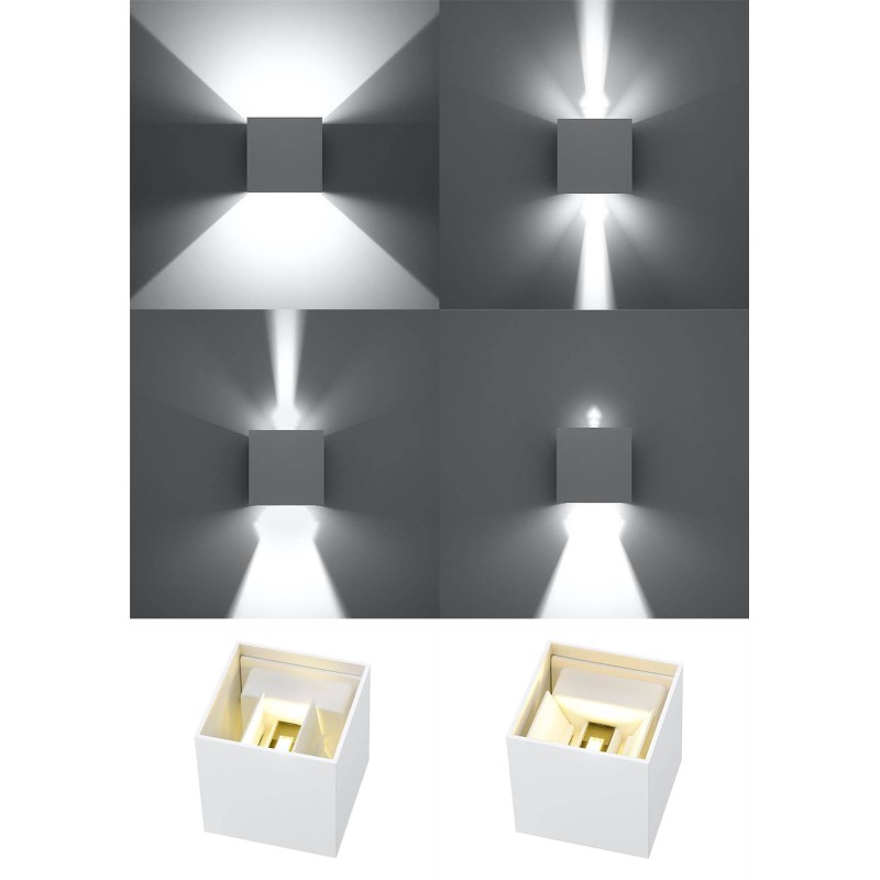 Applique LED LUCA bianco 6W IP54 by SOLLUX