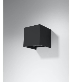 Aplique de pared LED LUCA negro 6W Up&Down IP54 by SOLLUX