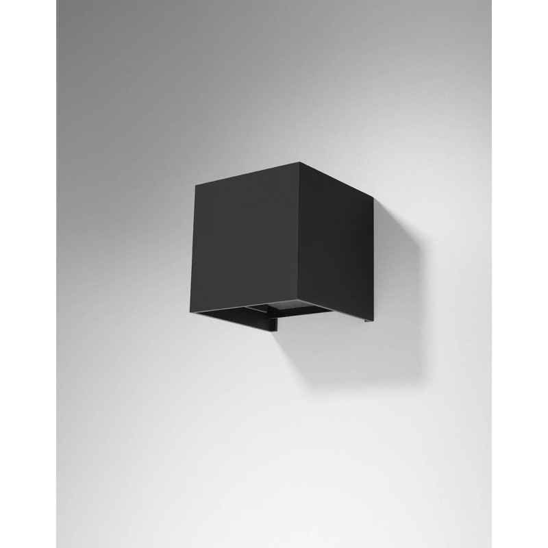 Aplique de pared LED LUCA negro 6W IP54 by SOLLUX