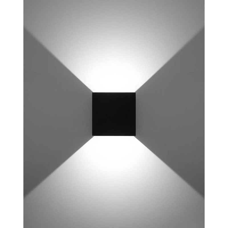 Applique LED LUCA nero 6W IP54 by SOLLUX