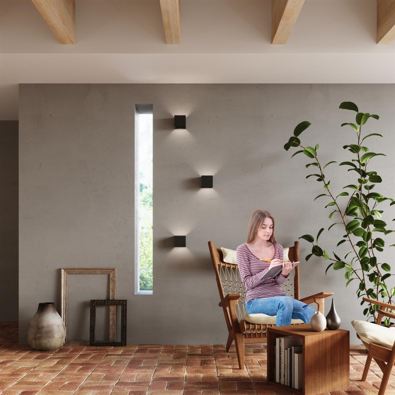 Applique LED LUCA nero 6W IP54 by SOLLUX