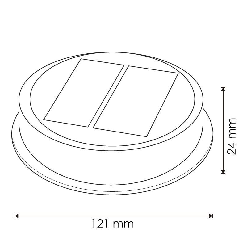 Pack x2 - Segnapasso Solari LED da Terra 3W