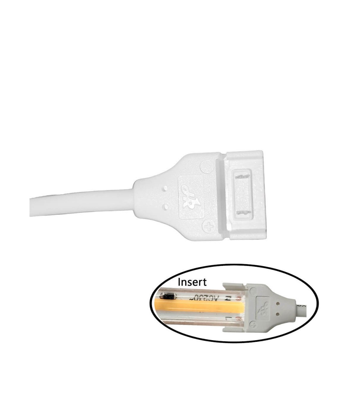 Câble de démarrage ruban LED COB 230V 8mm