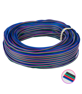 Câble pour ruban LED RGB 4 fils 4x0,25mm - 100 Mètres