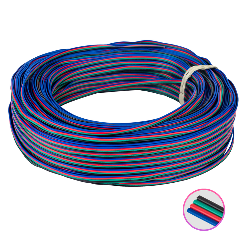 Câble pour ruban LED RGB 4 fils 4x0,25mm