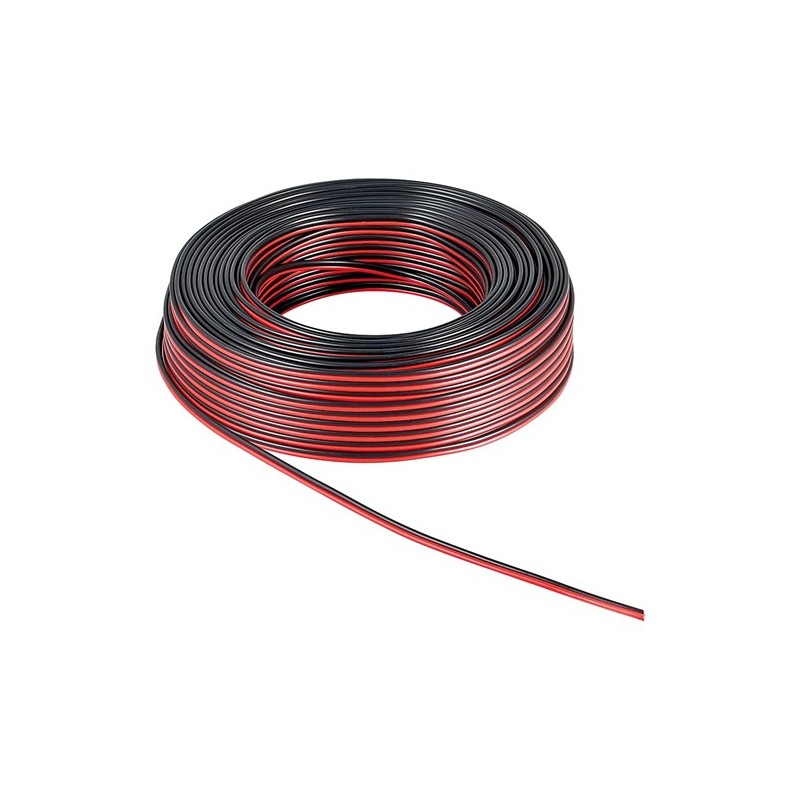 Cable paralelo 2x0.75mm rojo/negro tira LED monocolor - 5/10/25/100 metros