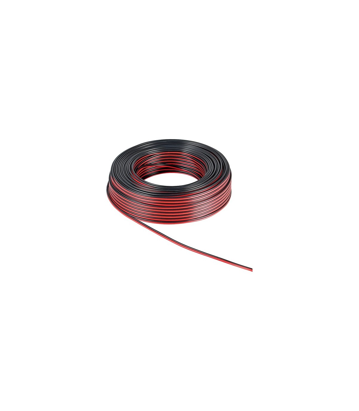 Câble 2x0.75mm rouge noir pour ruban LED monochromatique - 5/10/25