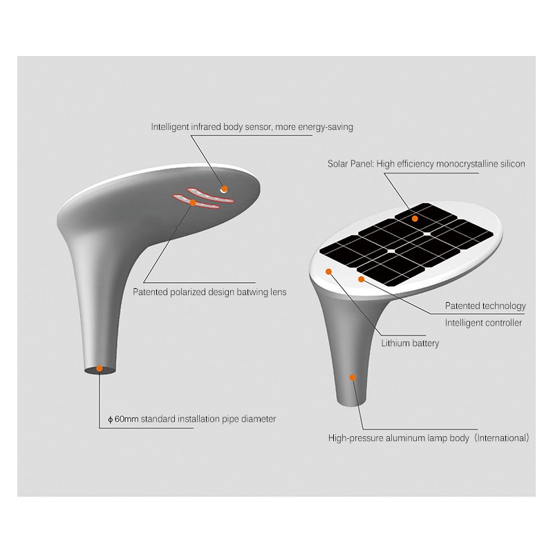 Farola solar LED GOLF 15W LUMILEDS 2800Lm - opción columna 3m