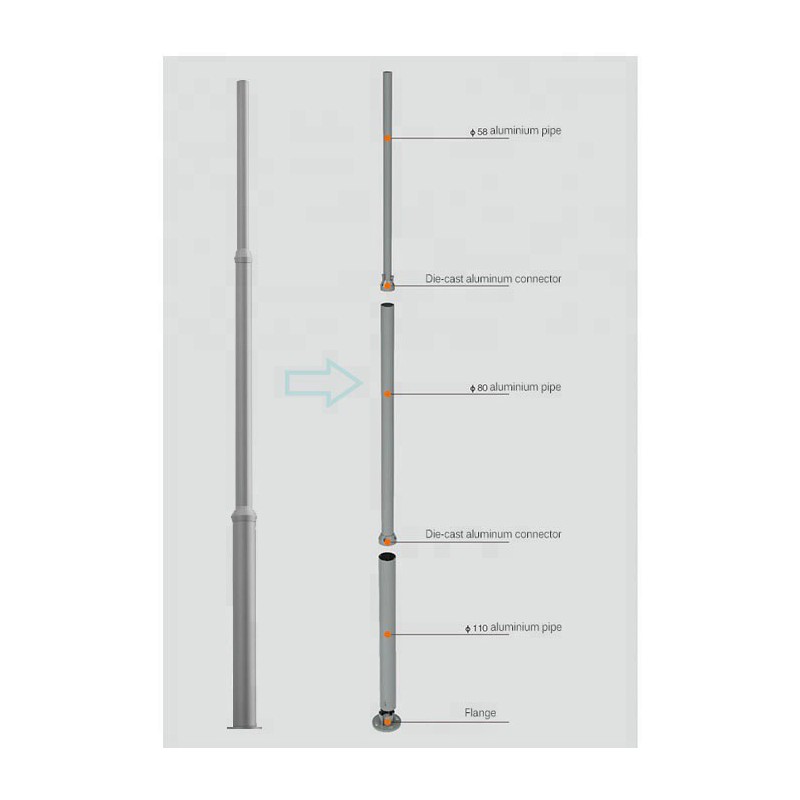 Farola solar LED GOLF 15W LUMILEDS 2800Lm - opción columna 3m
