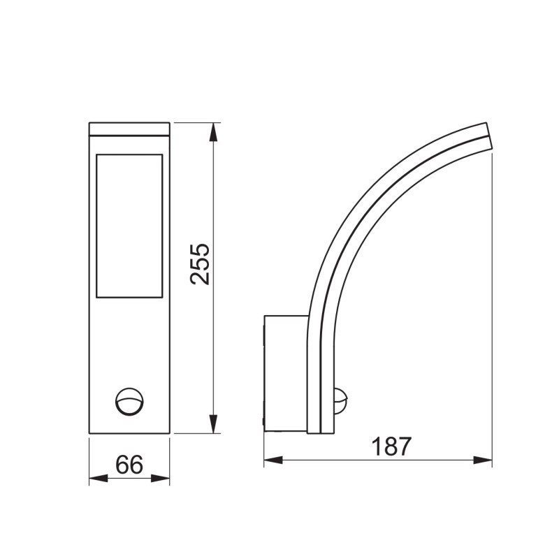 Aplique LED PARIS 10W IP54 con sensor de movimiento