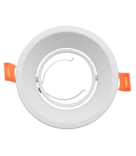 Anello basculante tondo bianco per lampadina LED GU10 Ø93mm