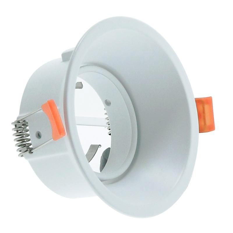 Tiltable Circular Recessed White Bezel Ring for GU10/MR16 Bulbs