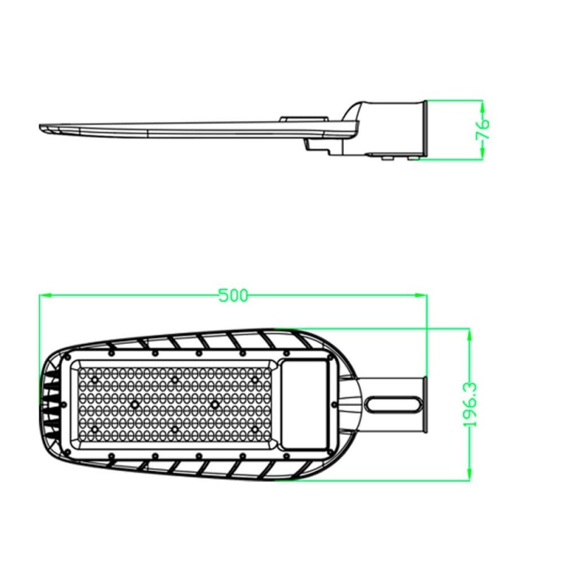 Lampione stradale LED AVANT 100W chip OSRAM 10000Lm grigio Illuminazione pubblica