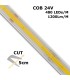 Striscia LED COB IP67 24V 12W/m 480LED/m 1200Lm CRI90 - Bobina 30 metri