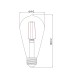 Ampoule LED SMOKE FILAMENT 6W E27 Edison ST64 Fumé