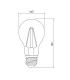 Bombilla LED GLASS FILAMENT 8W E27 A60 transparente