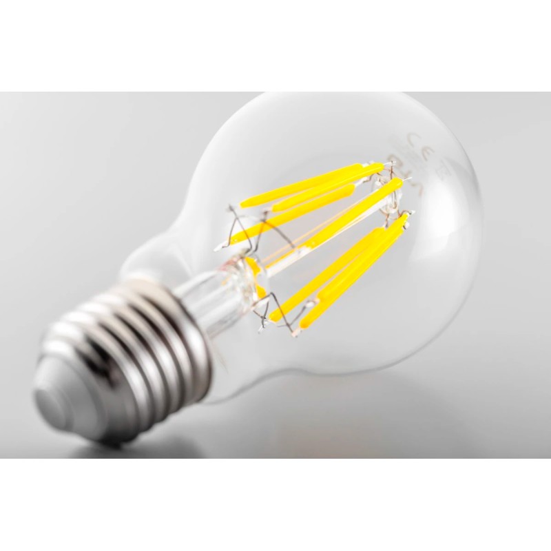 Lampadina LED GLASS FILAMENT 8W E27 A60 Transparente
