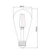 Bombilla LED GLASS FILAMENT 6W E27 Edison ST64 transparente
