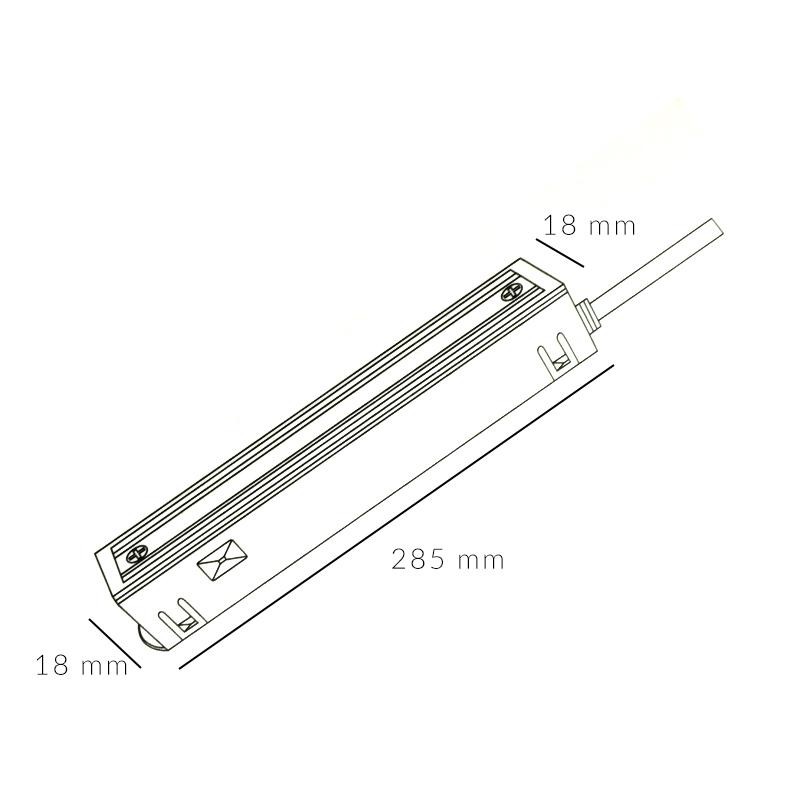 Fuente de alimentación 150W 48Vdc para carril magnético negro