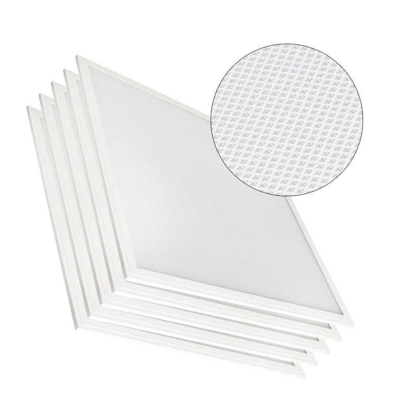 5-Pack Pannello LED Ultra Slim 60x60cm 40W CCT Selezionabile 4400Lm UGR19 Driver LIFUD