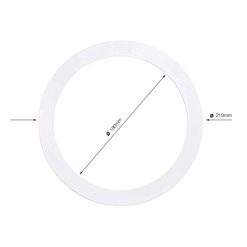 Anello bianco supplementare copre foro per downlight LED 210mm