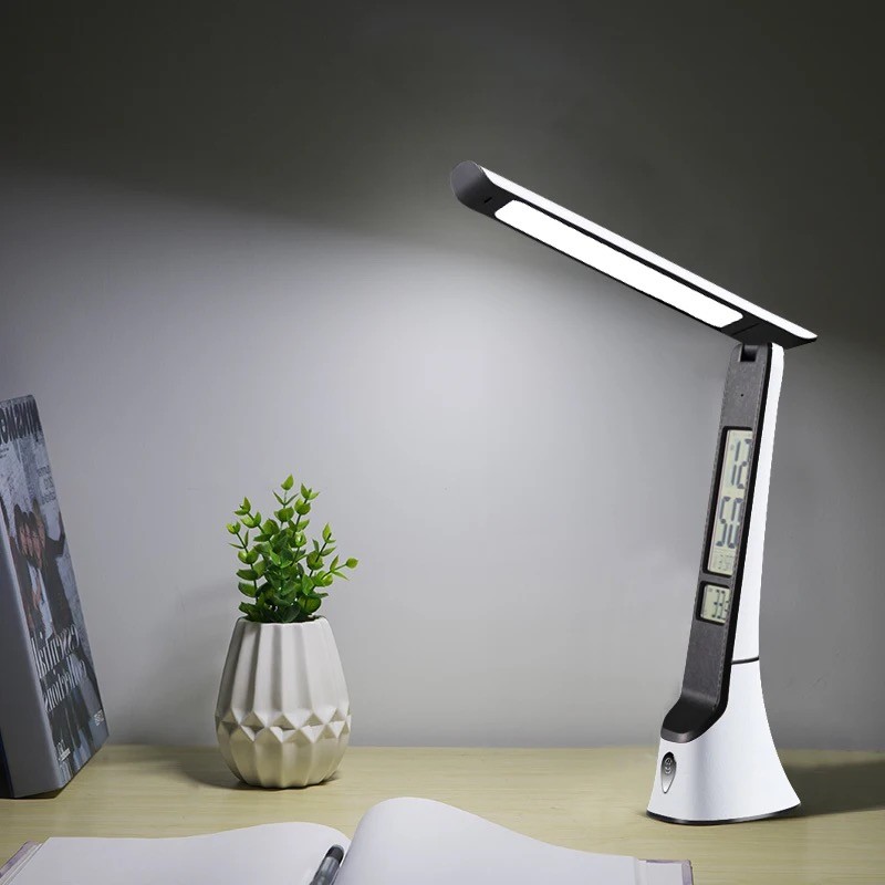 Lampe de table rechargeable INSPIRE LED 5W CCT dimmable avec affichage digital