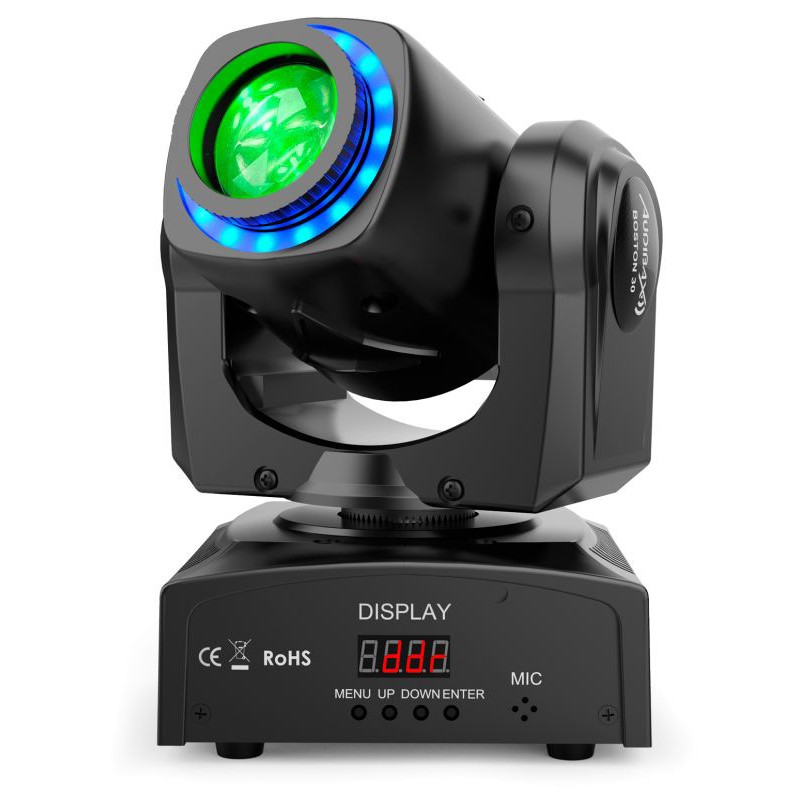 Testa mobile spot LED Audibax BOSTON 30W DMX RGBW per spettacoli