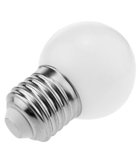 Bombilla LED E27 esférica G45 1W color Blanco para guirnaldas