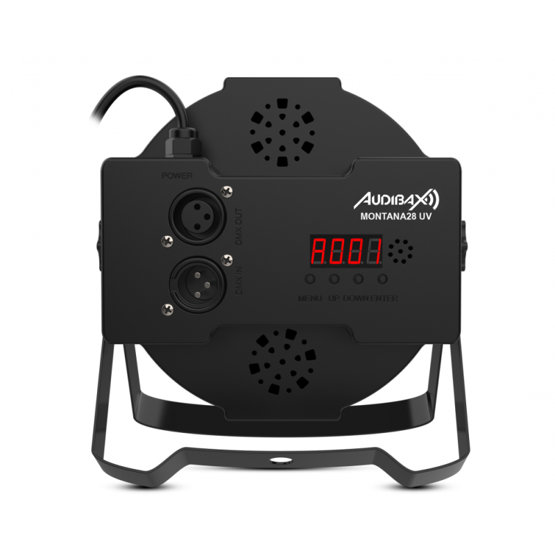 Foco proyector LED ultravioleta luz negra para espectáculos 28W DMX IP20