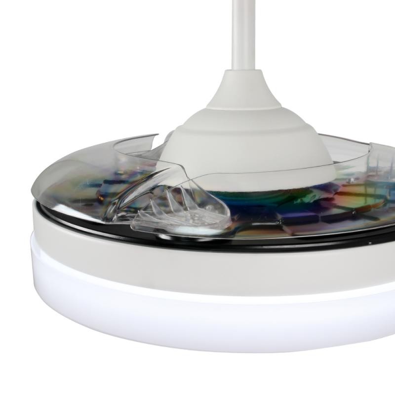 Ventilador de techo LED YERAY 36W CCT motor DC 2800Lm aspas retráctiles