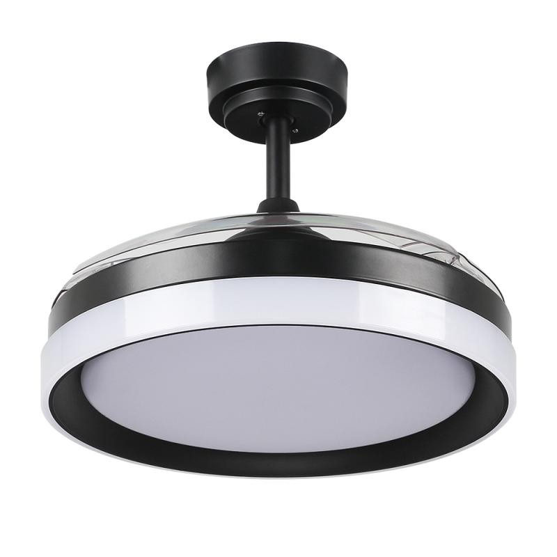 Ventilateur de plafond LED YERAY noir 36W CCT moteur DC 2800Lm