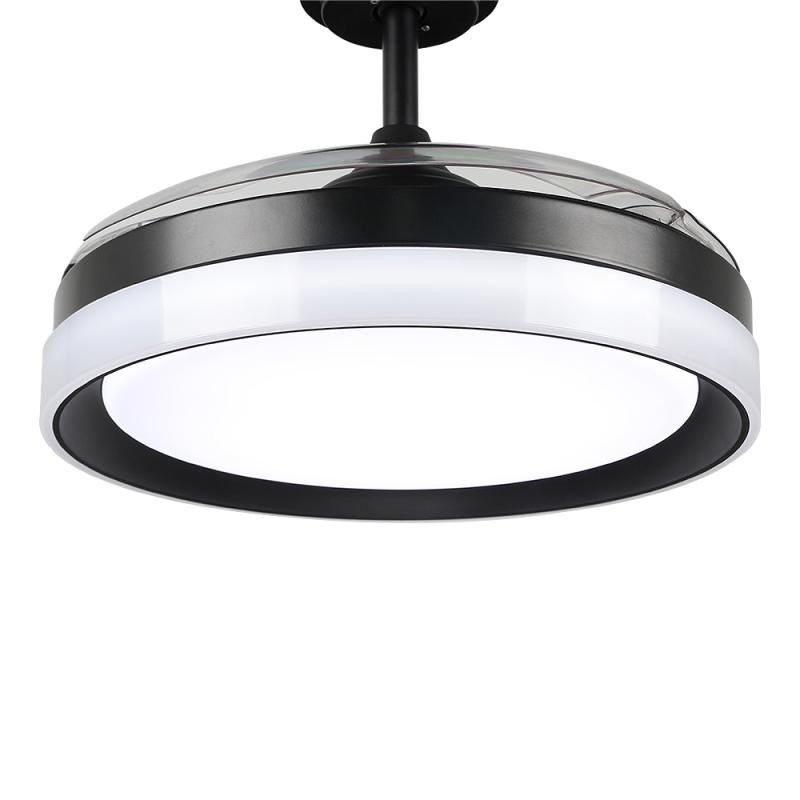 Ventilatore LED da soffitto YERAY nero 36W CCT motore DC 2800Lm