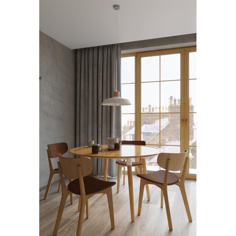 Suspension AFRA bois/béton E27 by SOLLUX